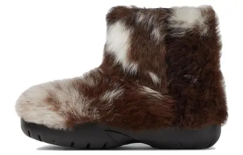 Bottega Veneta Snap Shearling Ankle Boots 3.5cm Women's Natural