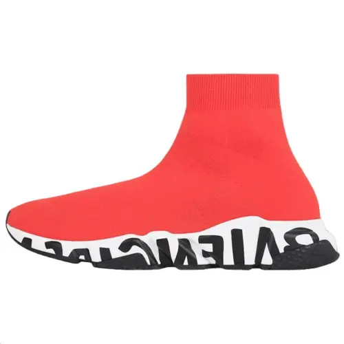 Balenciaga Speed High top Casual Shoes Men's Red