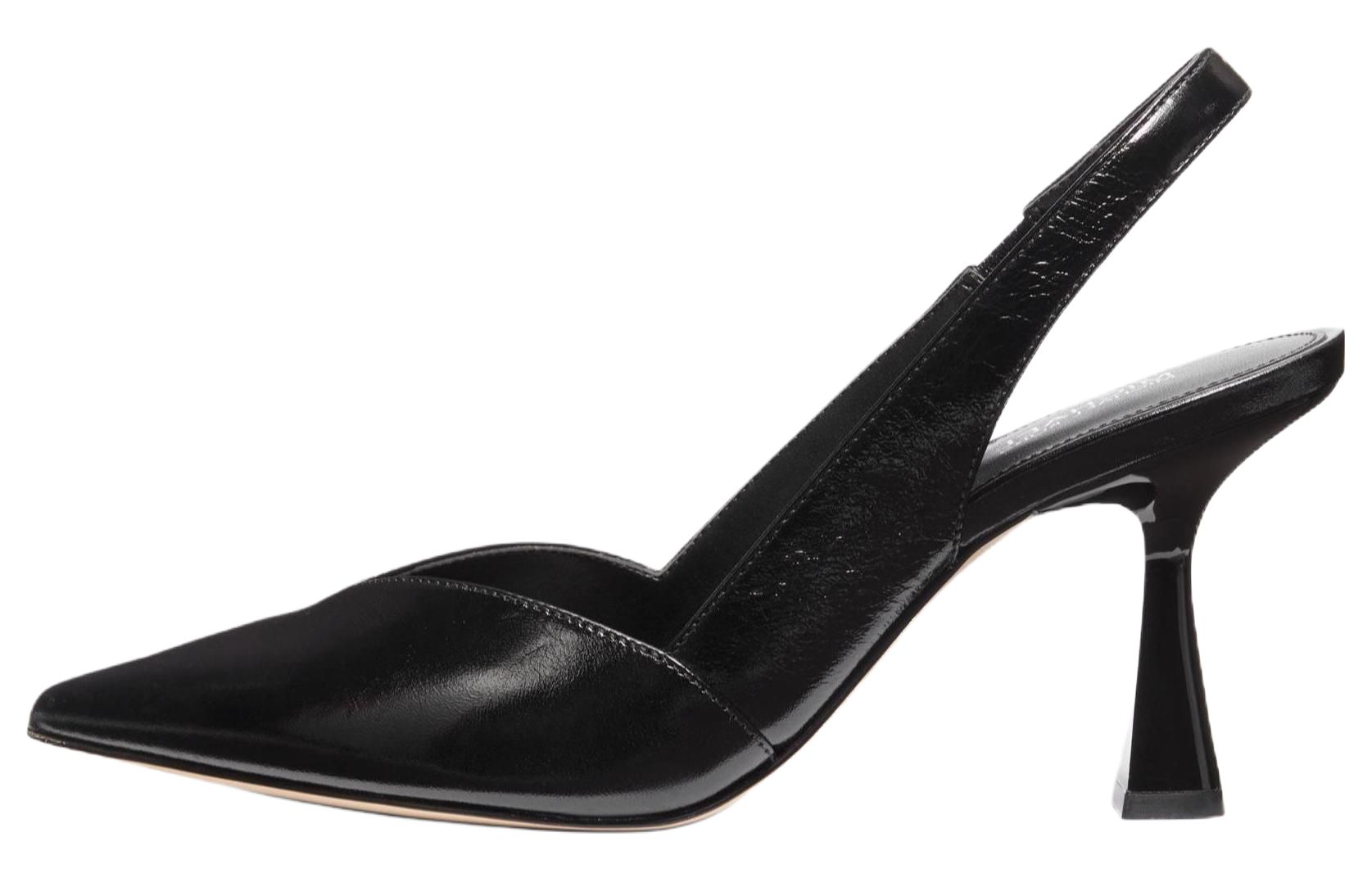 MICHAEL KORS Chelsea Leather Slim Heel High Heels Women's Black