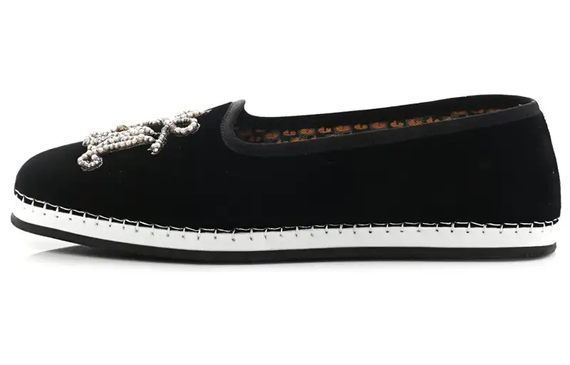 GUCCI Velluto Marmara Suede Loafers Men's Black