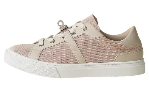 HERMES Day Leather Low top Stylish Skateboarding Shoes Women's Berry Red