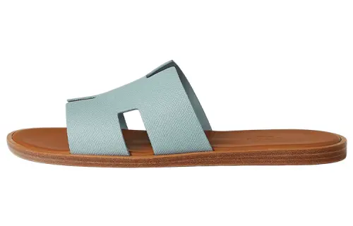HERMES Izmir Slip on Slide Slippers Men's Light Blue
