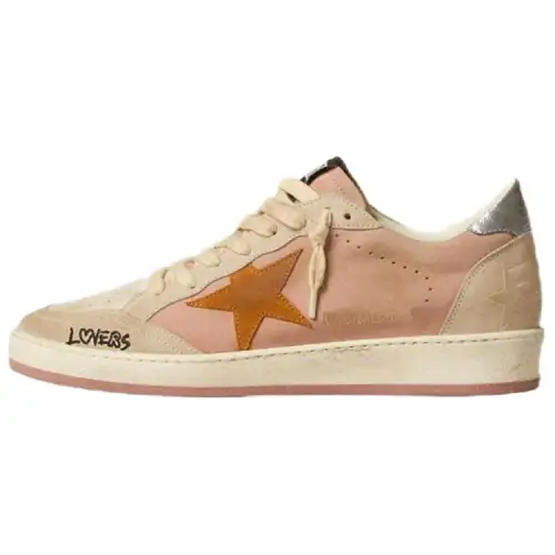 Golden Goose Ball Star Leather Low top Skateboard Shoes Women's Red