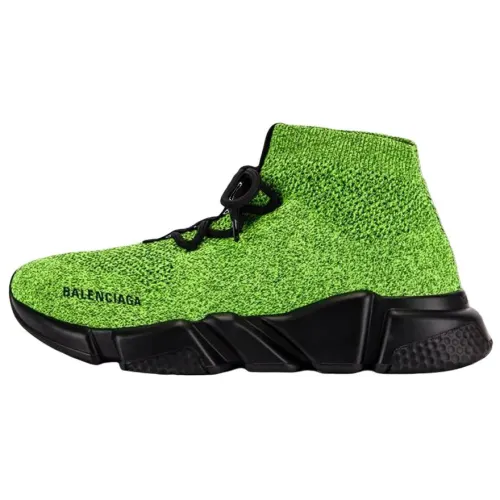 Balenciaga Speed Lace Up Mid top Casual Shoes Men's Green