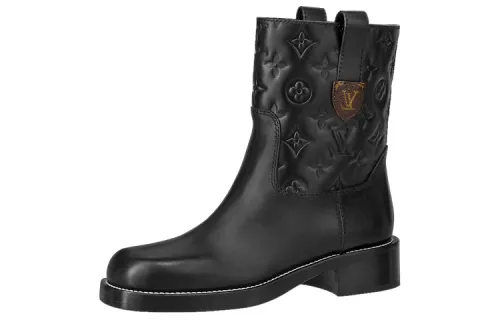 LOUIS VUITTON Downtown Ankle Boots Women's Black
