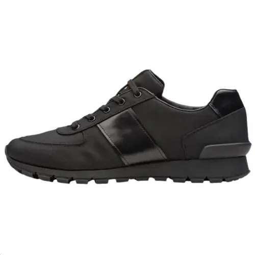 PRADA Match Race Fabric Low top Casual Shoes Men's Black