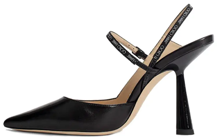 Jimmy Choo Ray 100 Irregular Heel High Heels 10cm Women's Black