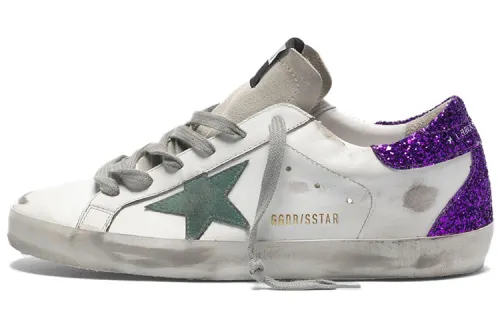 Golden Goose Super Star Skateboard Shoes Women's Low Top White Purple