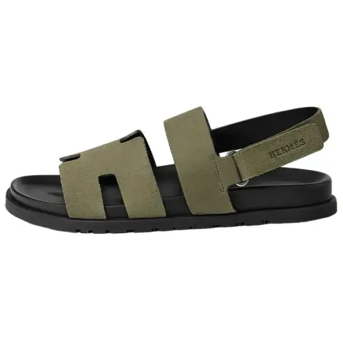 HERMES Genius Beach Sandals Men's Green