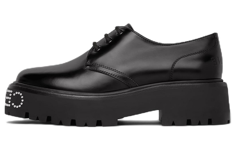 CELINE Bulky Leather Platform Shoes Women's Black