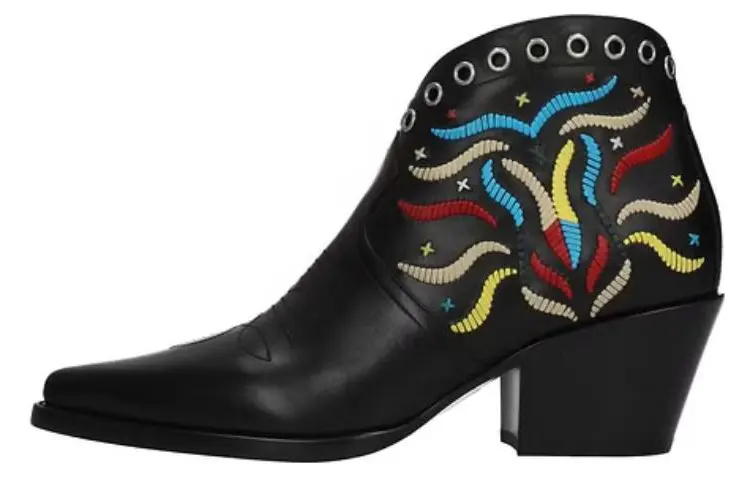 DIOR Leather Ankle Boots 5.5cm Women's Black