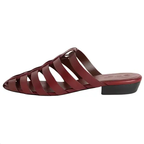 Loro Piana Closed Toe Slippers Women's Red