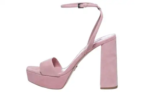 PRADA Suede One Strap Sandals Women's Purple Pink
