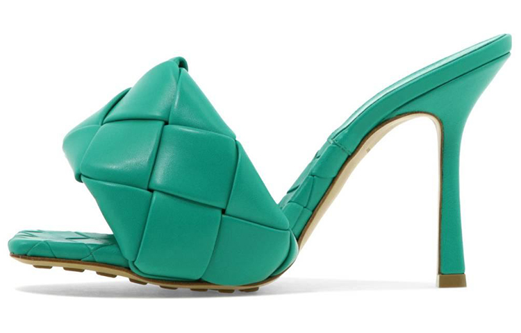 Женские сабо Bottega Veneta Lido (зеленые)