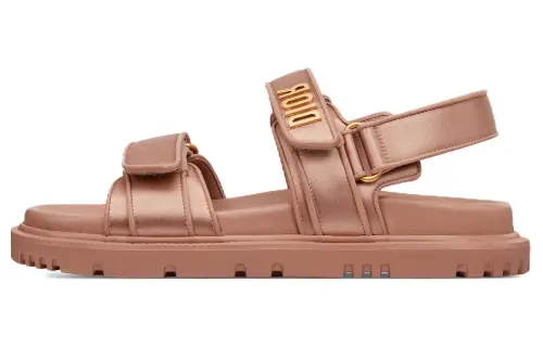 DIOR DiorAct Leather Stylish Sandal Women's Umber
