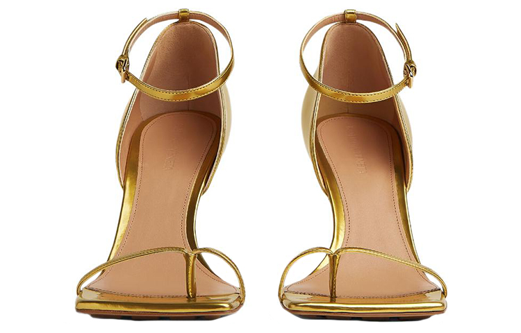 Bottega Veneta Stretch One Strap Sandals Women's Gold