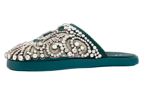 LOUIS VUITTON Closed Toe Slippers Men's Silver