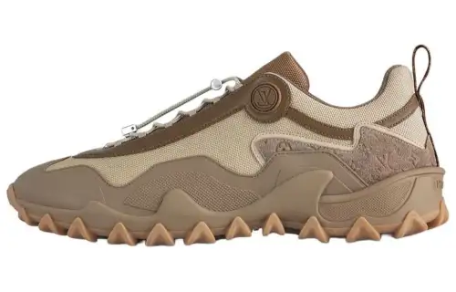 LOUIS VUITTON RUSH Cow Leather Low top Casual Shoes Women's Gold