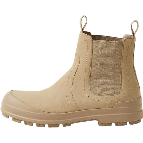 HERMES Kobes Short Chelsea Boots 3.5cm Women's Beige
