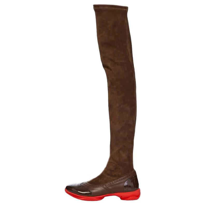 KIKO KOSTADINOV Соня маленькая кожаный Круглая голова с замками Коленные ботинки женский коричневый