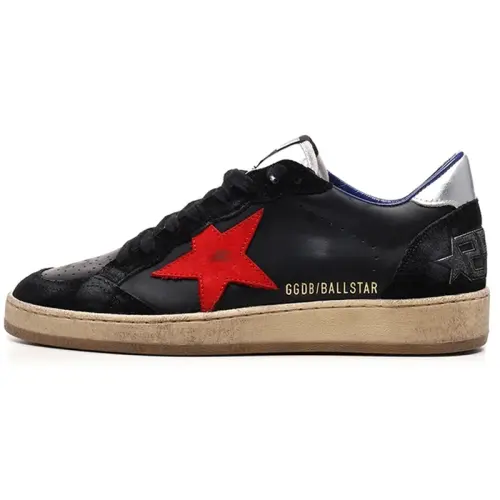 Golden Goose Ball Star Low top Stylish Skateboarding Shoes Men's Black Distressed