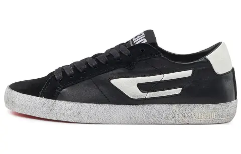 DIESEL S Leroji Cow Leather Low top Skateboard Shoes Women's Black
