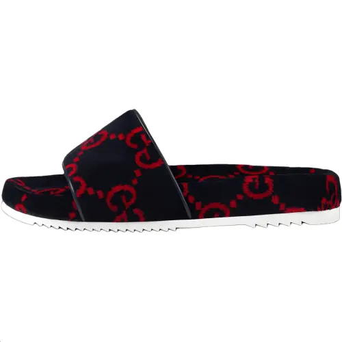Gucci Gg Terry Cloth Slide 'Blue Red'
