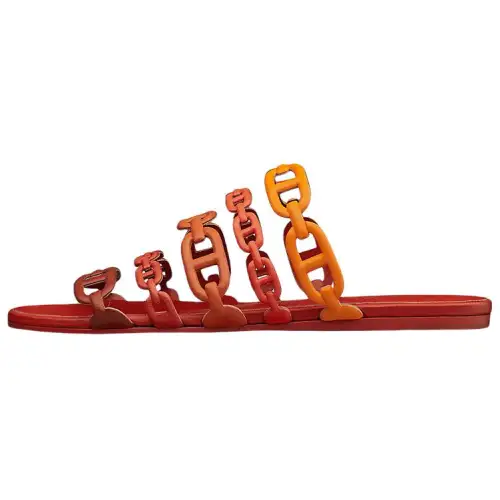 HERMES Thalassa Slide Slippers Women's Red
