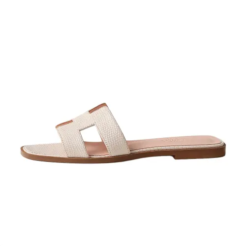 HERMES Oran Slide Slippers Women's Light Pink