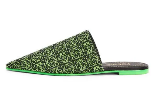 LOEWE Anagram Flat Shoes Women's Green
