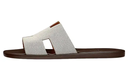 HERMES Izmir Slide Slippers Men's Gray White