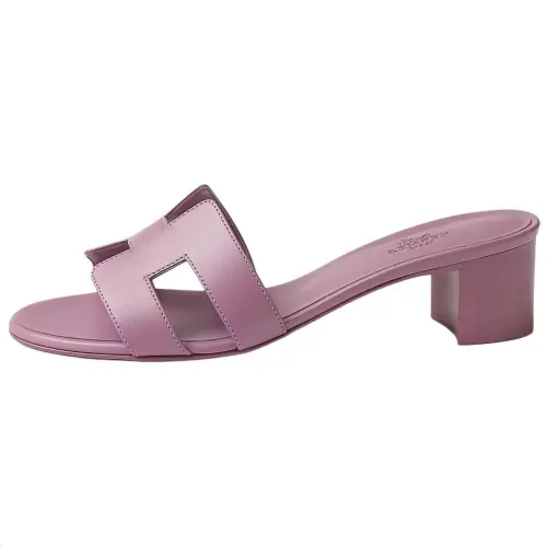 HERMES Oasis Slide Slippers 5cm Women's Purple