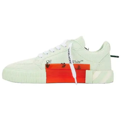 OFF WHITE Cotton Fabric Low top Stylish Skateboarding Shoes Women's Mint Green