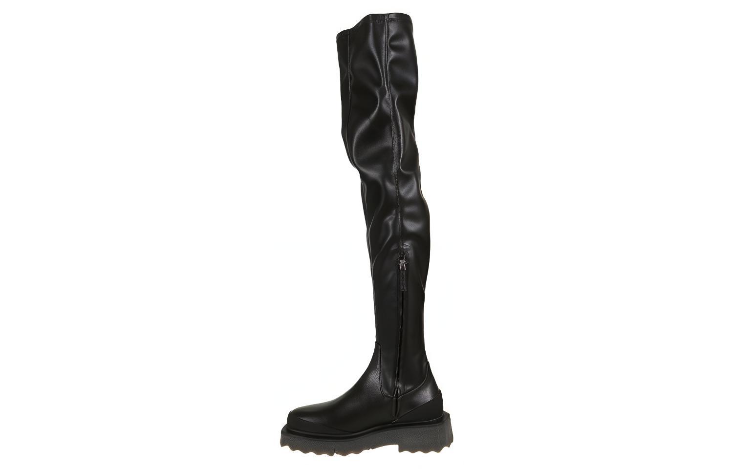 OFF WHITE Knee high Boots Women's Black