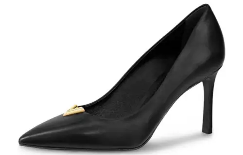 LOUIS VUITTON Heartbreaker Slim Heel High Heels Women's Black