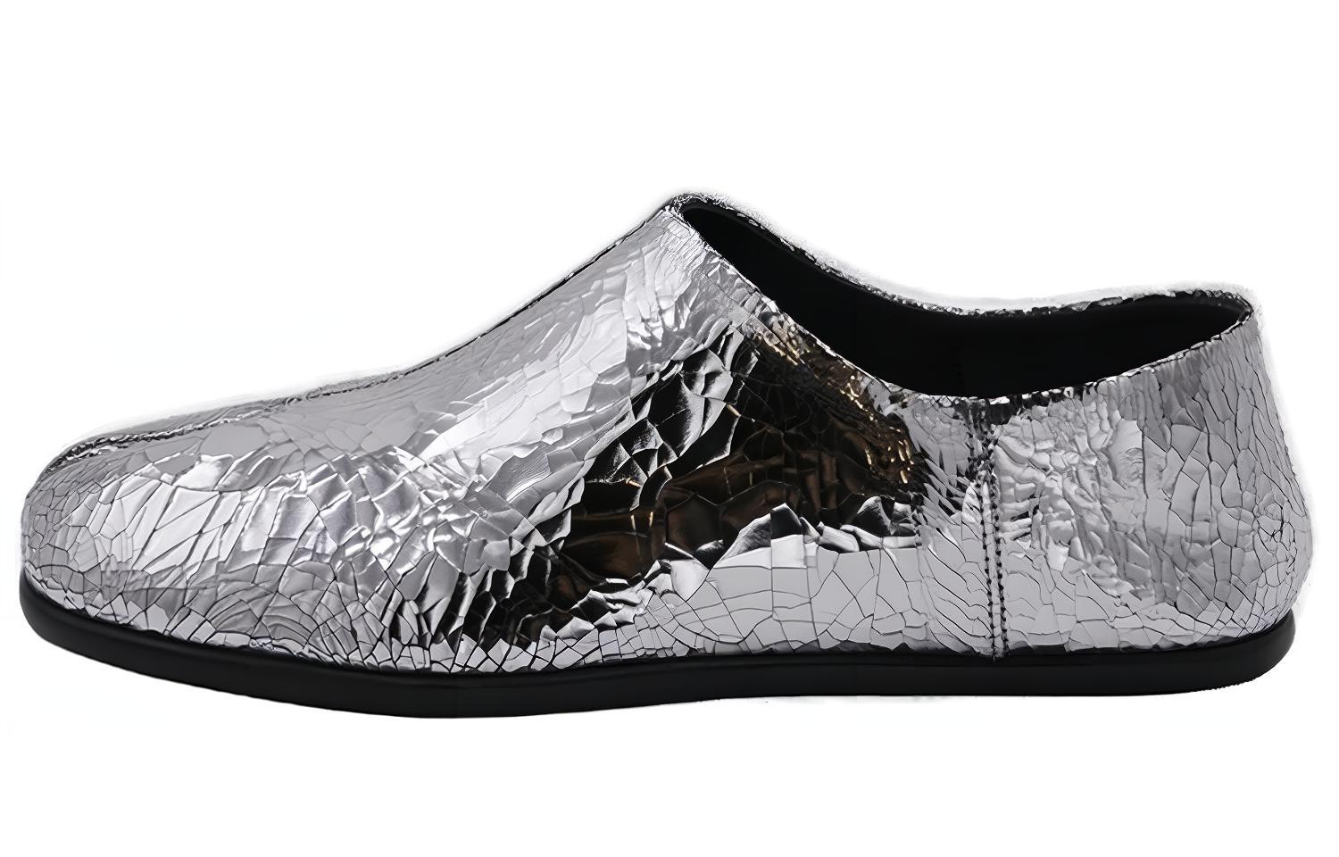 Maison Margiela Tabi Comfortable Casual Shoes Men's Silver Black