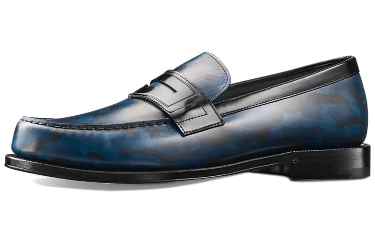 LOUIS VUITTON Solferino Casual Shoes Men's Blue Black