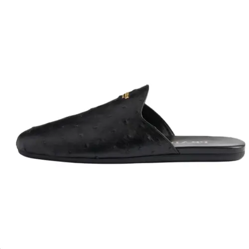 PRADA EVA Rubber Sole Closed Toe Slippers Women's Black