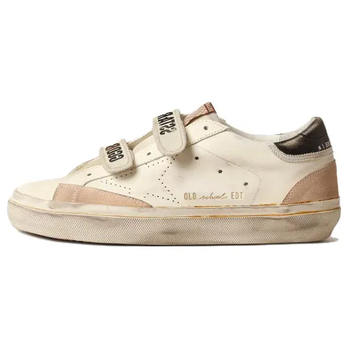 Golden Goose Old School Low top Skateboard Shoes Women's White Distressed