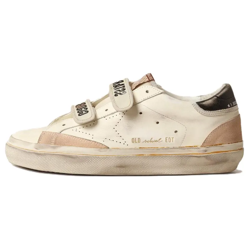 Golden Goose Old School Low top Skateboard Shoes Women's White Distressed