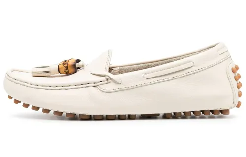 GUCCI Gommino Loafers Women's White