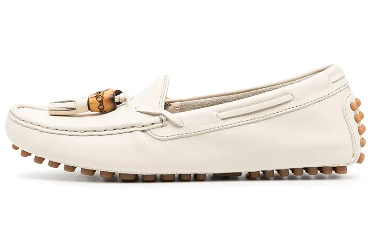 GUCCI Gommino Loafers Women's White