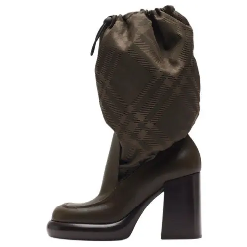 Burberry Wedge Ankle Boots 9.5cm Women's Brown