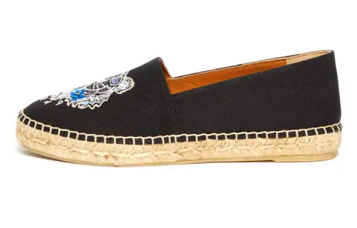 KENZO Tiger Espadrilles Comfortable Casual Shoes Women's Black