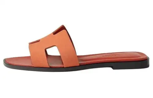 HERMES Oran Slide Slippers Women's Orange Red