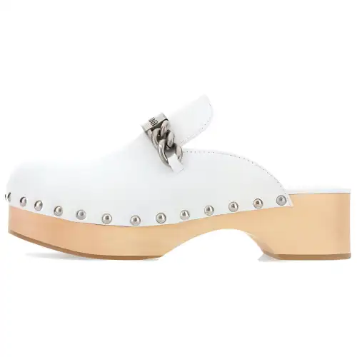 MIU MIU Closed Toe Slippers Women's White