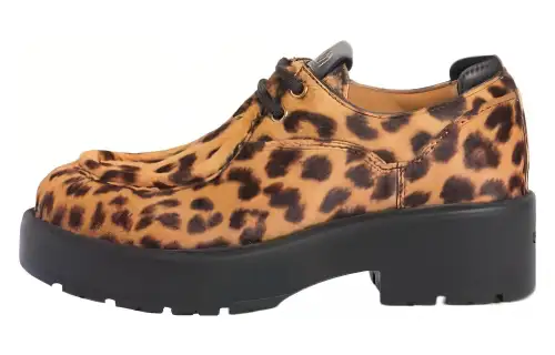 MIU MIU Suede Casual Shoes 5.5cm Women's Leopard Print