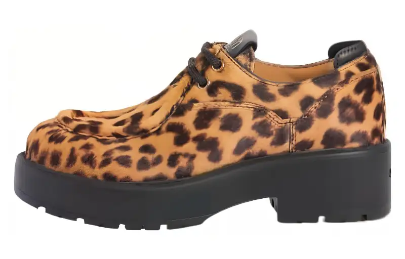 MIU MIU Suede Casual Shoes 5.5cm Women's Leopard Print