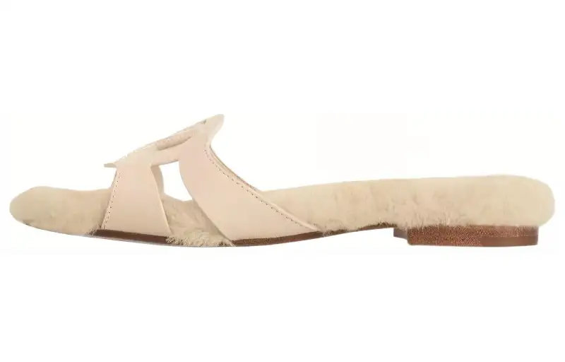 LOUIS VUITTON Slide Slippers Women's Beige