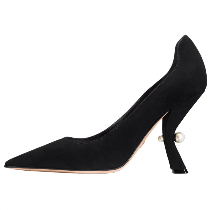 DIOR Tribales Irregular Heel High Heels 10cm Women's Black